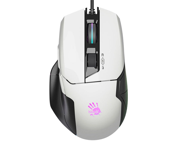 A4tech Bloody W70 Max RGB Gaming Mouse Panda White