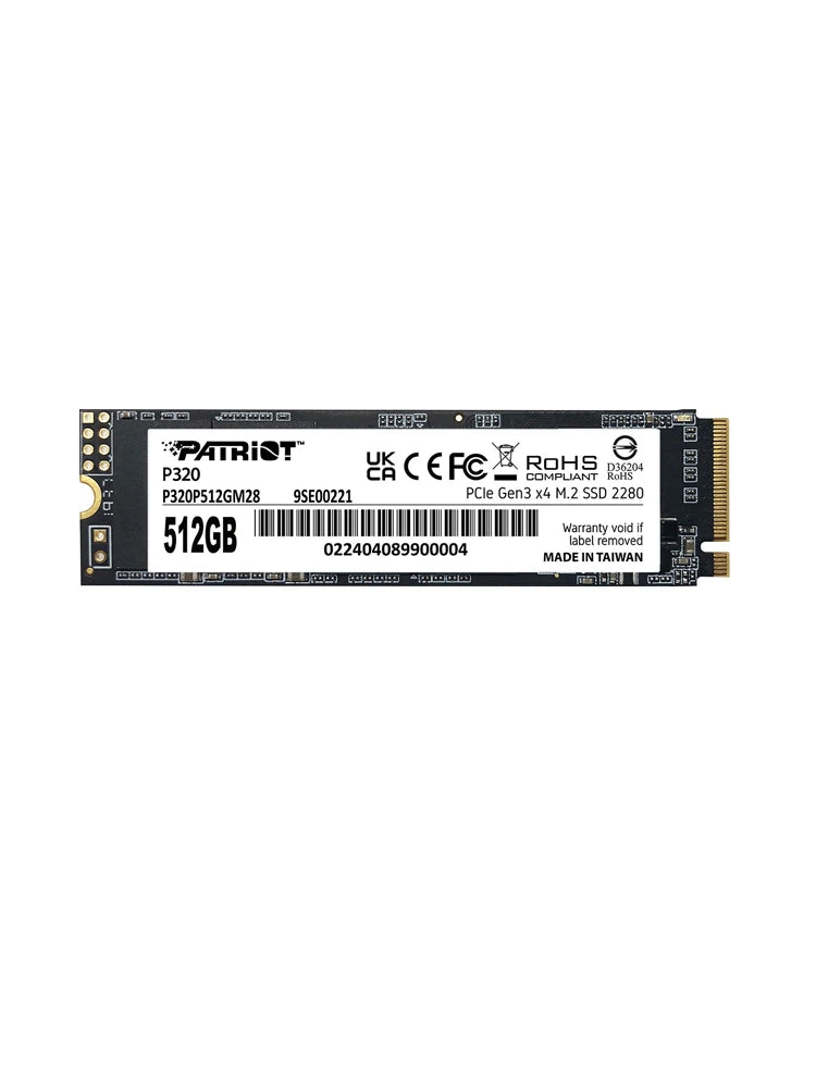 Patriot P320 512GB SSD M.2 2280 PCIe Gen 3.0 x4 NVMe - P320P512GM28