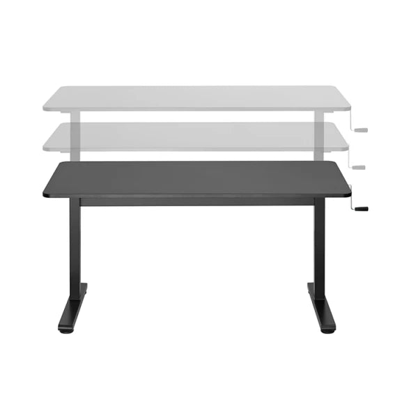 Vertex VX-MSSD-02B Affordable Manual Sit-Stand Desk Black