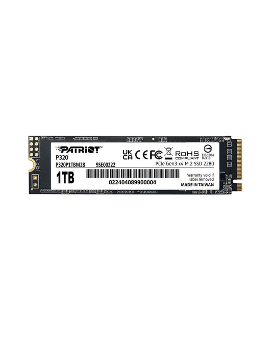 Patriot P320 1TB SSD M.2 PCIe Gen3 x 4 NVMe - P320P1TBM28